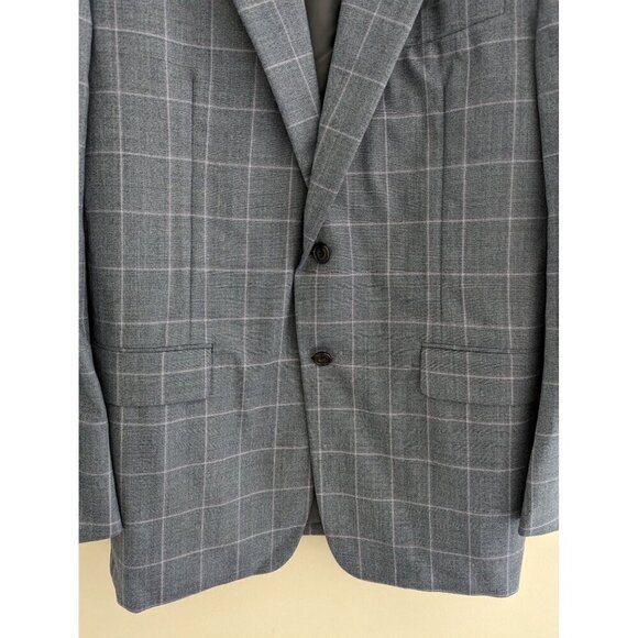 Hickey Freeman Madison Suit Jacket Union Made Vintage Windowpane - Picture 4 of 11